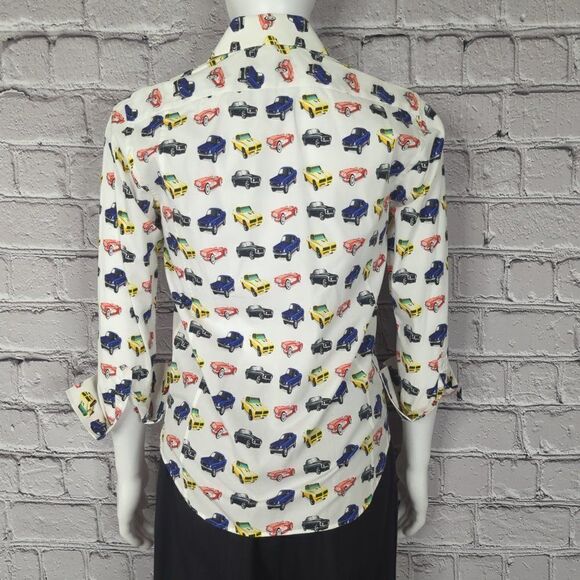 Coton Doux Classic Cars Long Sleeve Shirt, Mens 38x15 - Picture 3 of 9